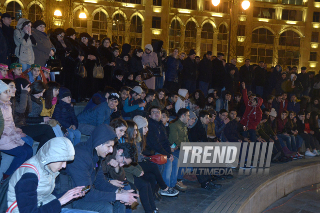 Baku celebrates last Novruz Tuesday. Azerbaijan, 15 match, 2016 